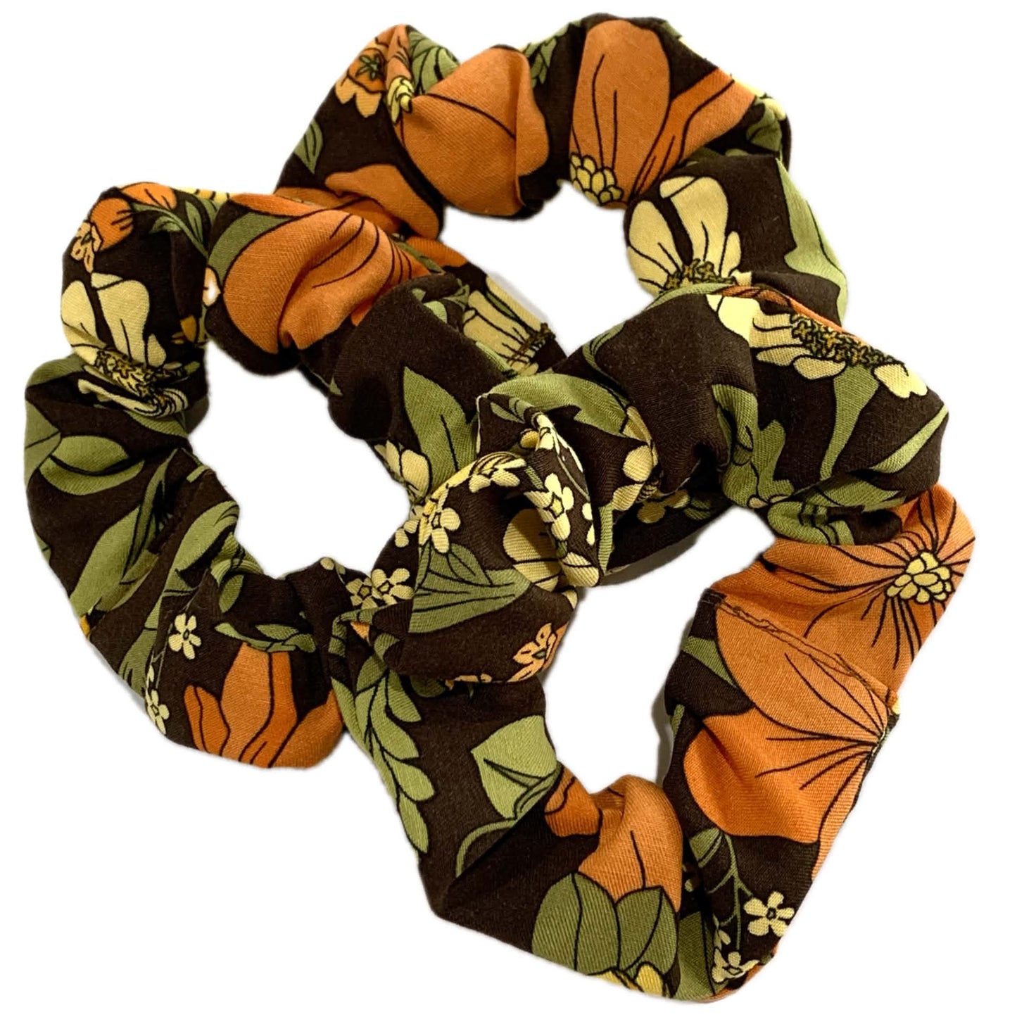 MUMMA WHOOPEE - "RETRO FLOWERS" REGULAR SCRUNCHIES