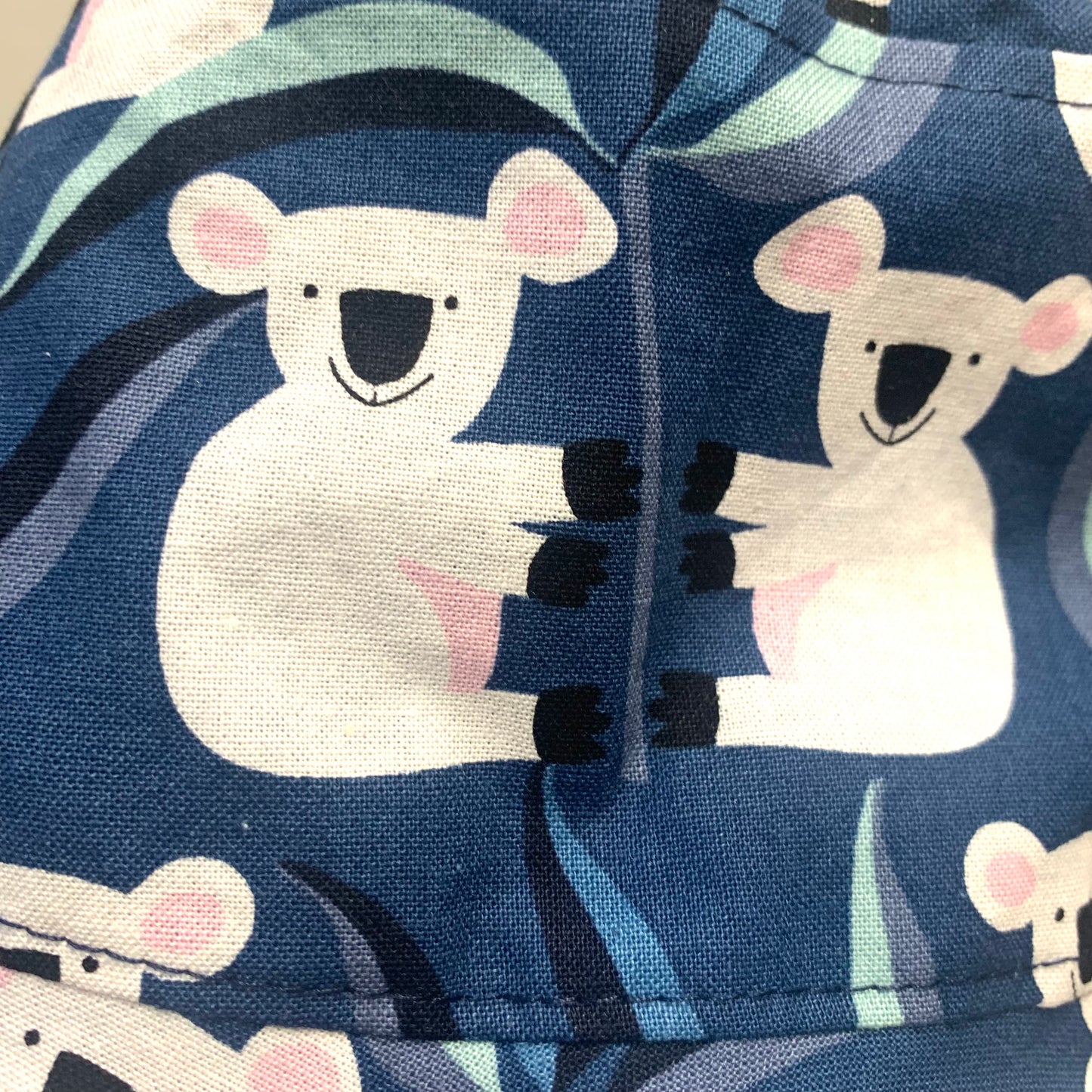 Teacups n Quilts- Navy Koalas Fabric Hat - Kids Size Medium
