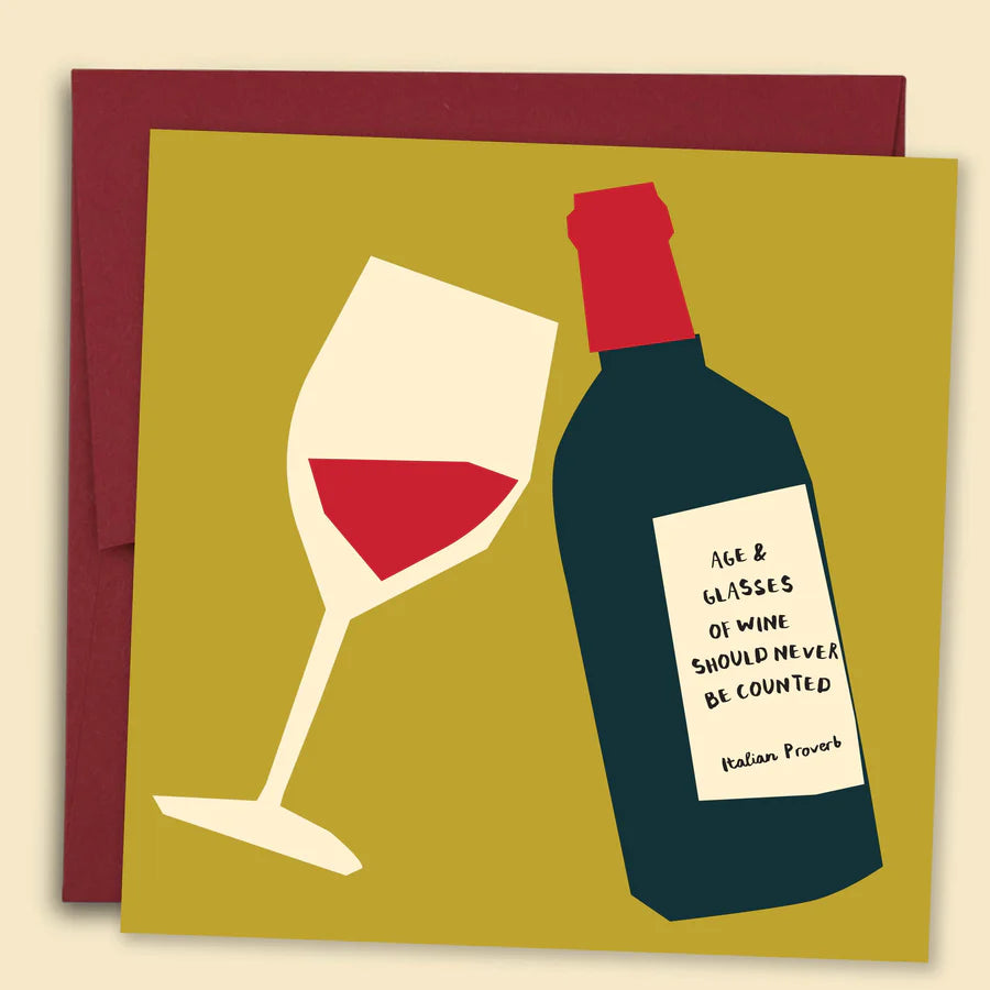 PAPERNEST - Age and Glasses of Wine Should Never Be Counted Card