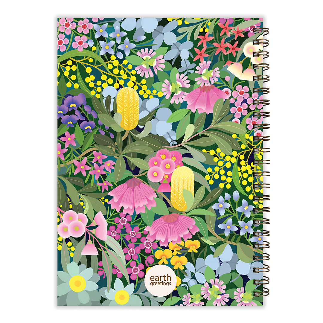 EARTH GREETINGS- A4 Blank Journal- Where Flowers Bloom Claire Ishino