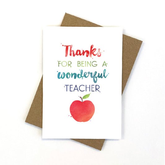 CANDLE BARK CREATIONS - WATERCOLOUR TEACHER - Greeting Card