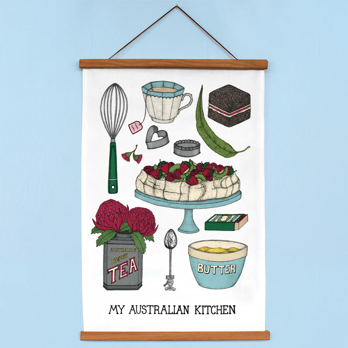 The Nonsense Maker- My Australian Kitchen- Artist Tea Towel