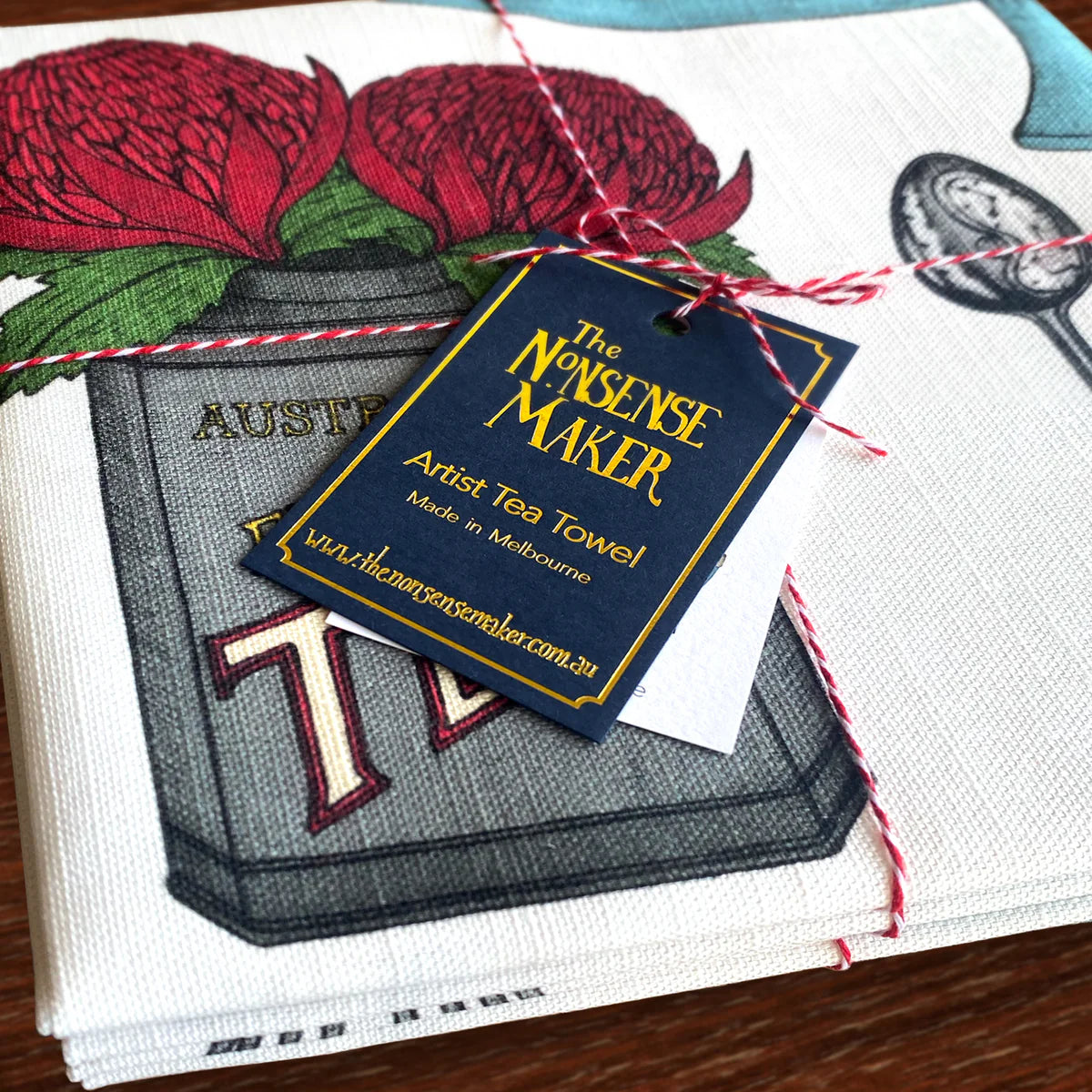 The Nonsense Maker- My Australian Kitchen- Artist Tea Towel
