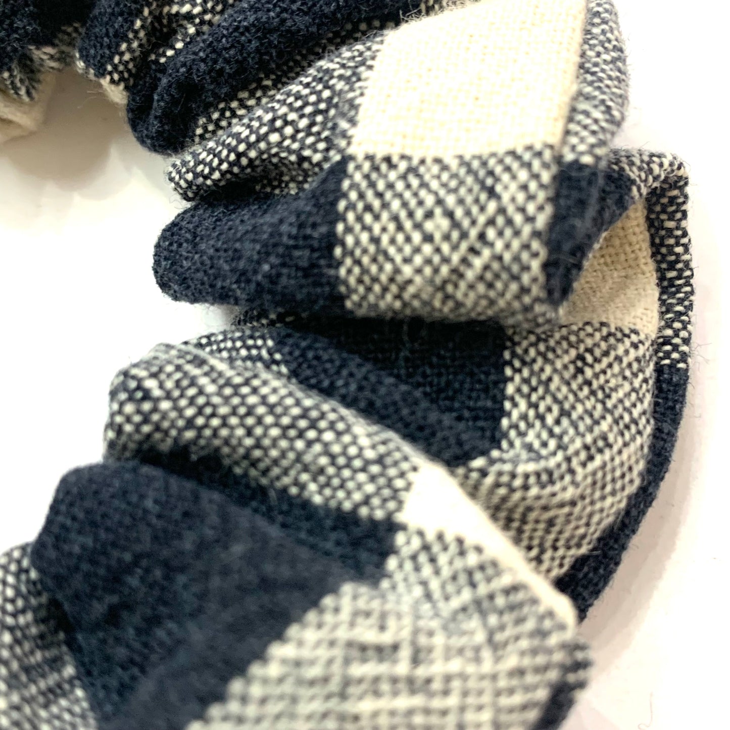 MUMMA WHOOPEE - "Black Check" REGULAR SCRUNCHIES