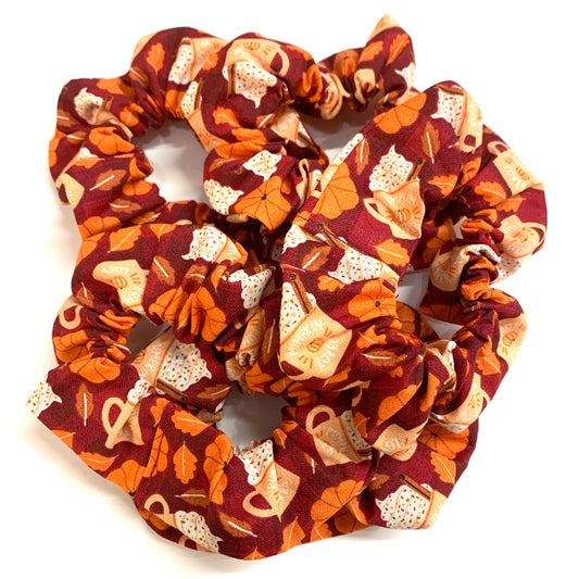 MUMMA WHOOPEE - "Pumpkin Spiced Latte" REGULAR HALLOWEEN SCRUNCHIE
