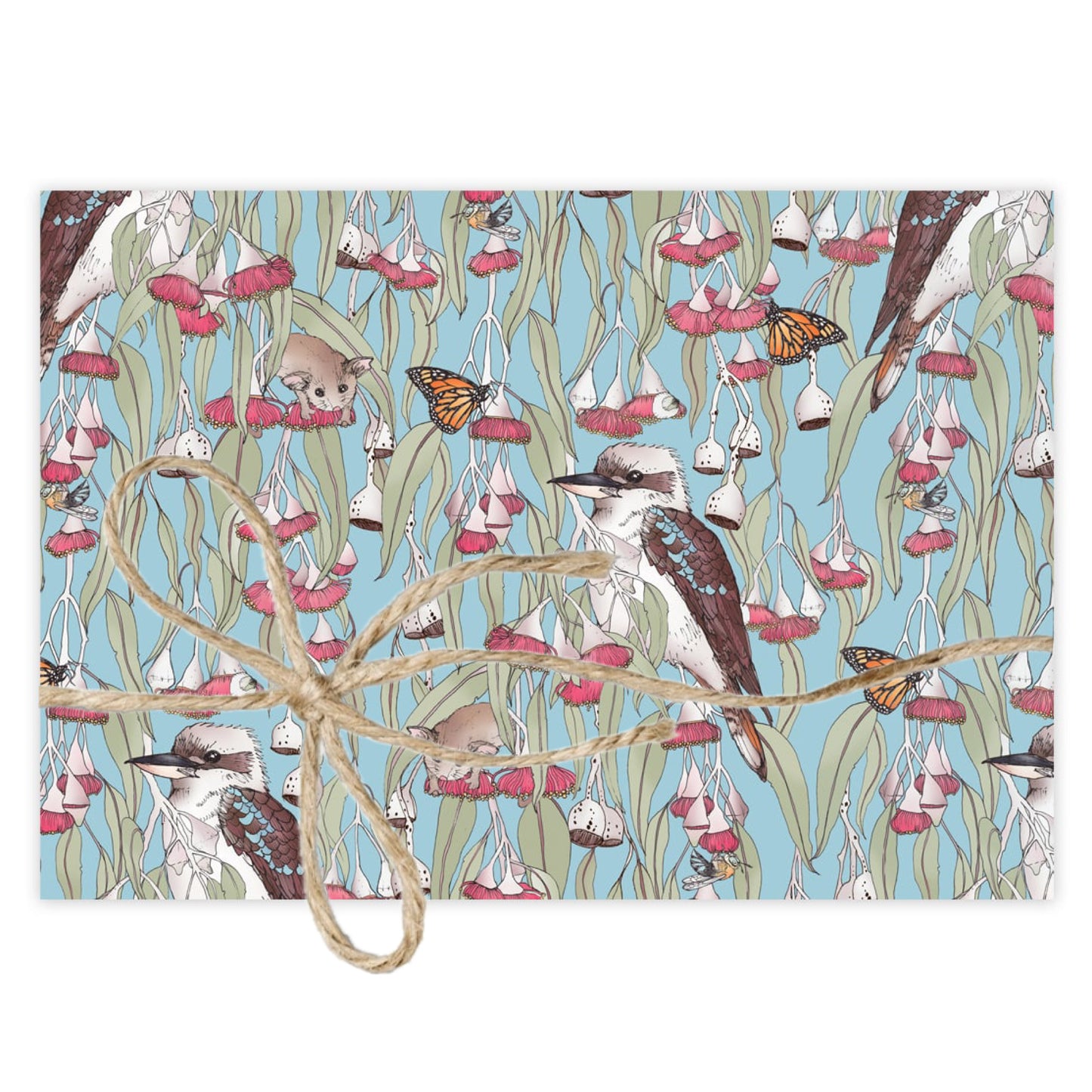 EARTH GREETINGS- Silver Princess Kookaburra- Folded Gift Wrap