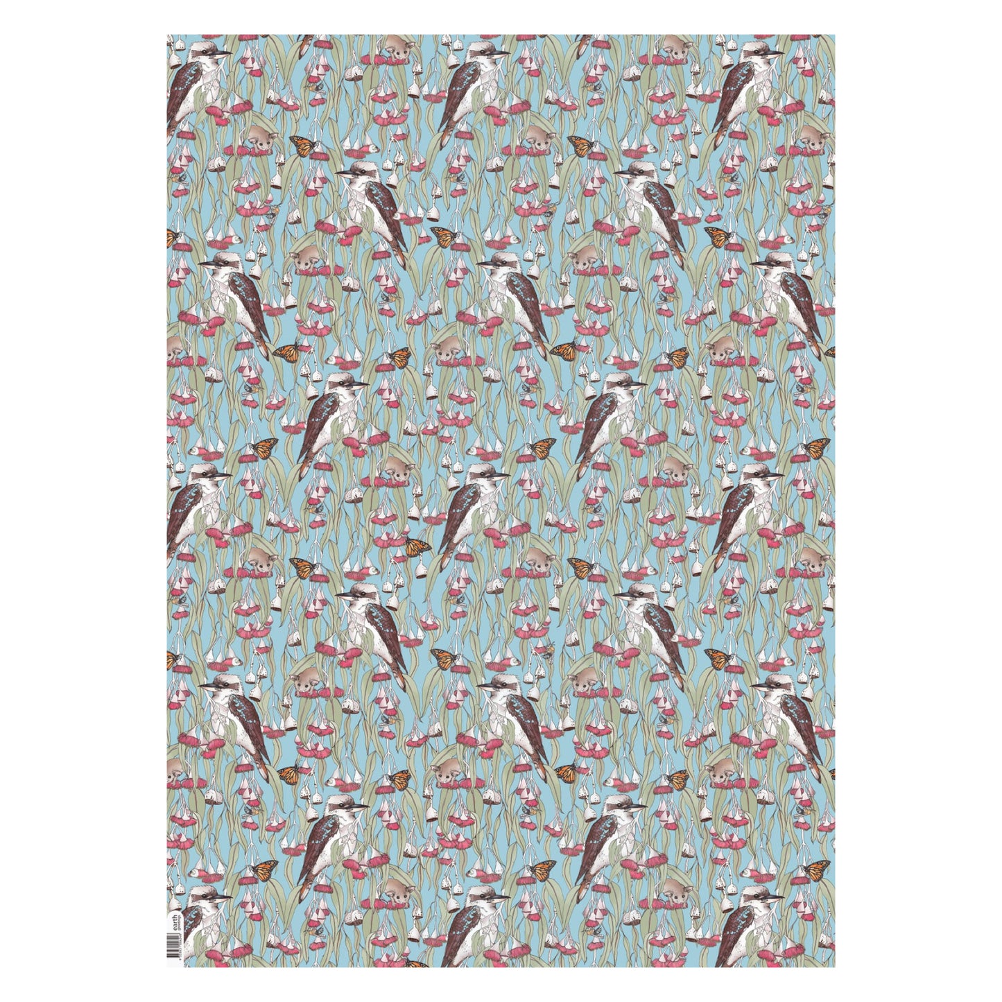 EARTH GREETINGS- Silver Princess Kookaburra- Folded Gift Wrap