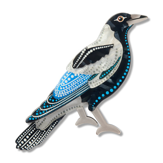 ERSTWILDER - "Kulpurru" (Magpie) Brooch - BROOKE SUTTON COLLECTION