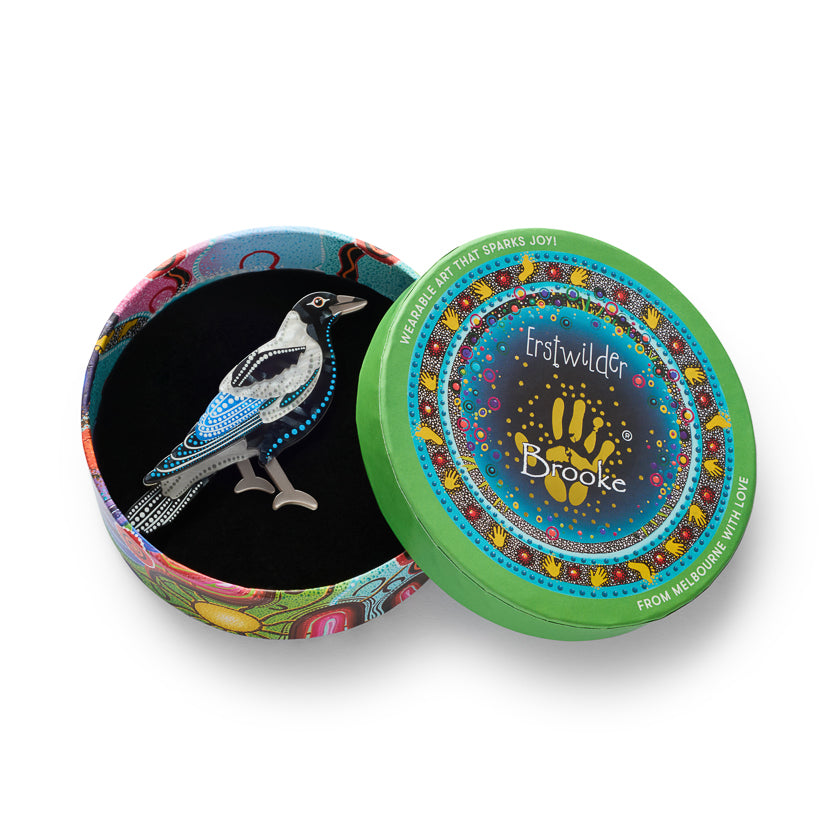 ERSTWILDER - "Kulpurru" (Magpie) Brooch - BROOKE SUTTON COLLECTION