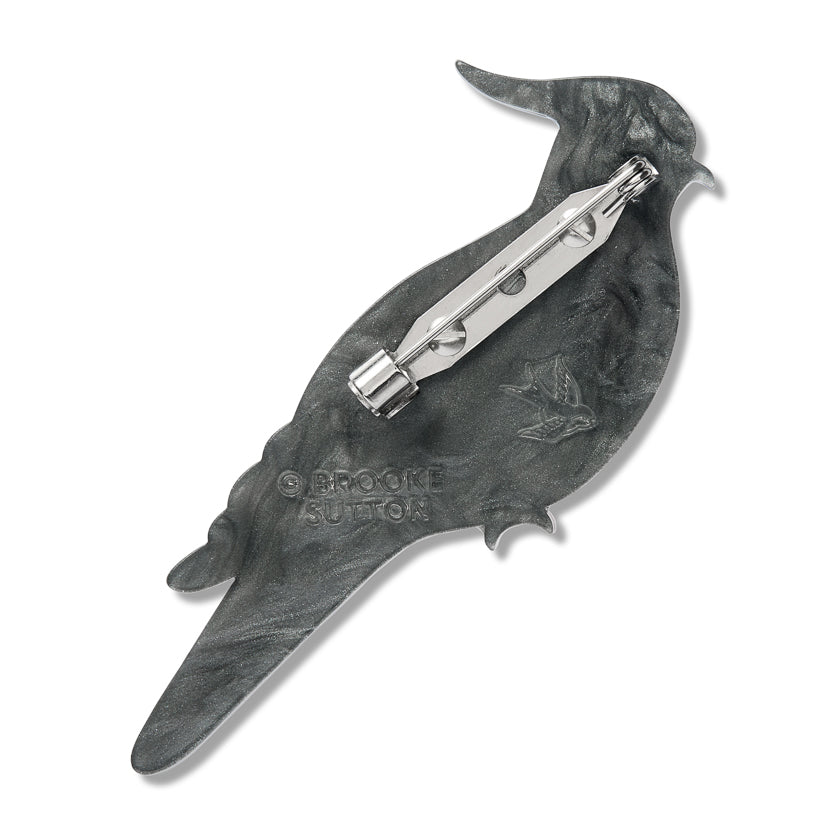 ERSTWILDER - "Kulupatji" (Crested Pigeon) Brooch - BROOKE SUTTON COLLECTION