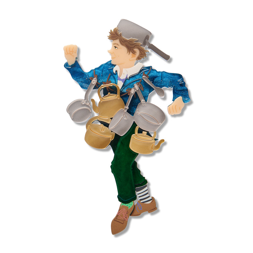 ERSTWILDER - "Saucepan Man" Brooch - Fleur Harris x Enid Blyton - THE MAGIC FARAWAY TREE