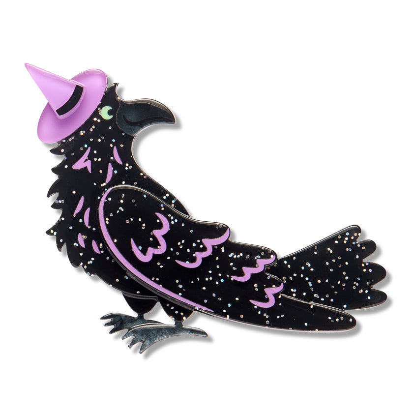 ERSTWILDER - "Flirt and Flutter" Brooch - Midnight Mischief
