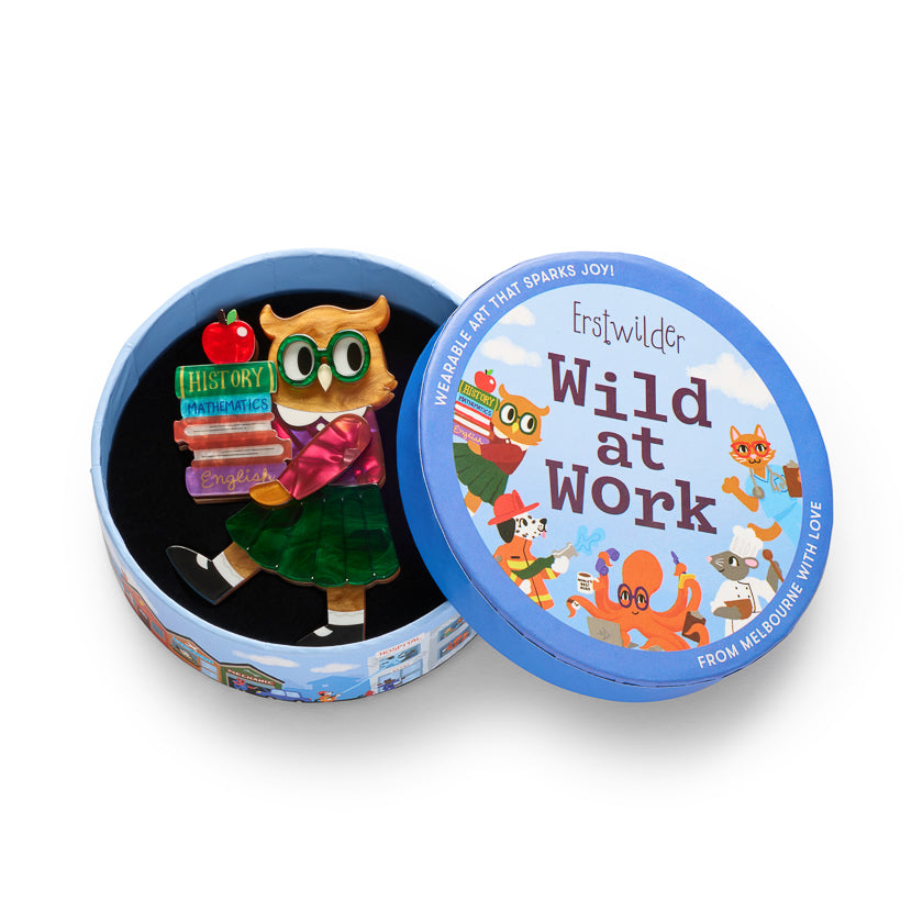 ERSTWILDER - "Professor Hootsworth" Brooch - WILD AT WORK