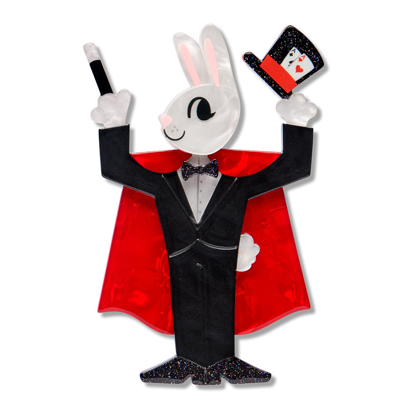 ERSTWILDER - "Presto Cottontail" Brooch - WILD AT WORK