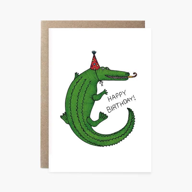 The Nonsense Maker- Birthday Crocodile - Greeting Card