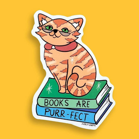 JUBLY-UMPH - "Books Are Purr-Fect" - Sticker