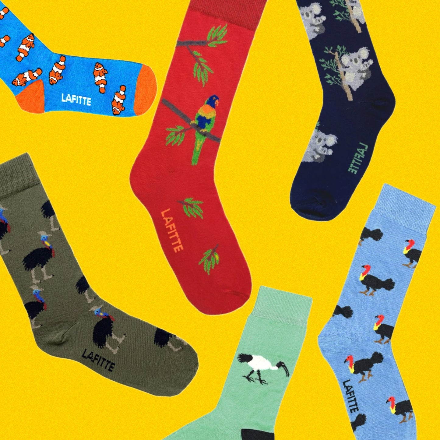 LAFITTE- Ibis (Bin Chicken) Socks- Mint