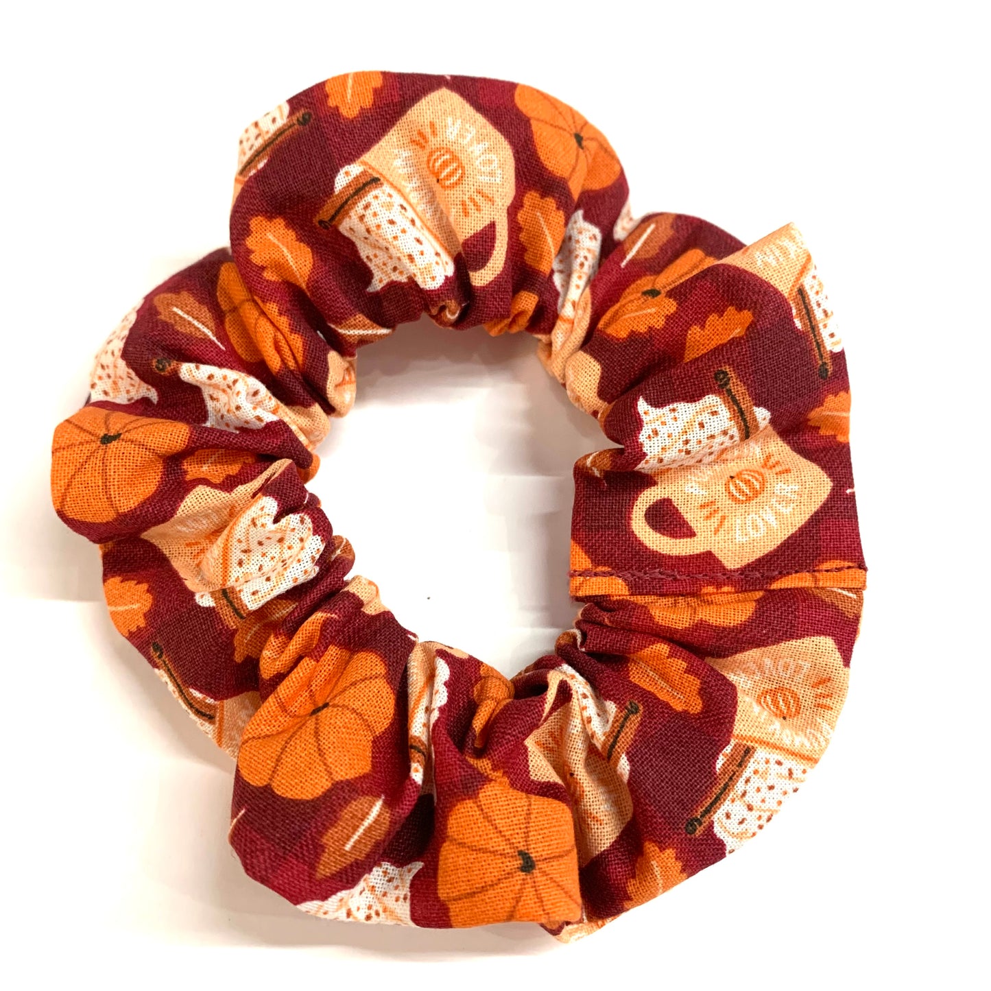 MUMMA WHOOPEE - "Pumpkin Spiced Latte" REGULAR HALLOWEEN SCRUNCHIE