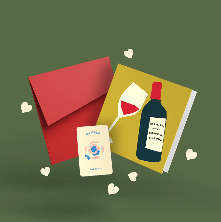 PAPERNEST - Age and Glasses of Wine Should Never Be Counted Card