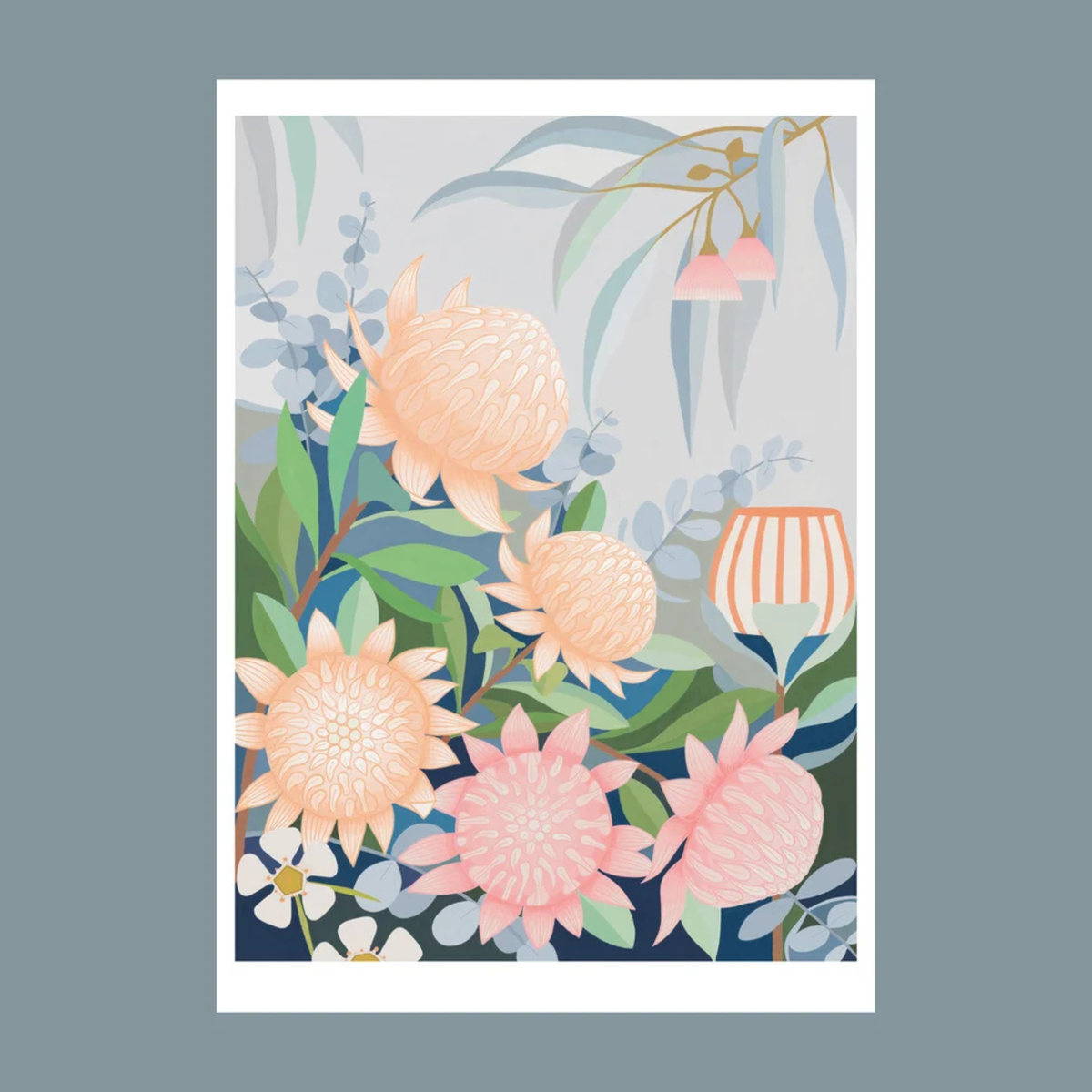 CLAIRE ISHINO- SMALL LIMITED EDITION A5 PRINTS- "Waratah in the Wind"