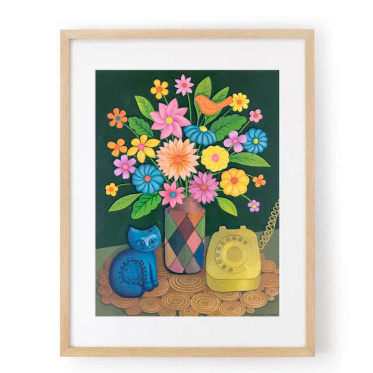 CLAIRE ISHINO- MEDIUM LIMITED EDITION A4 PRINTS- "Listening In"