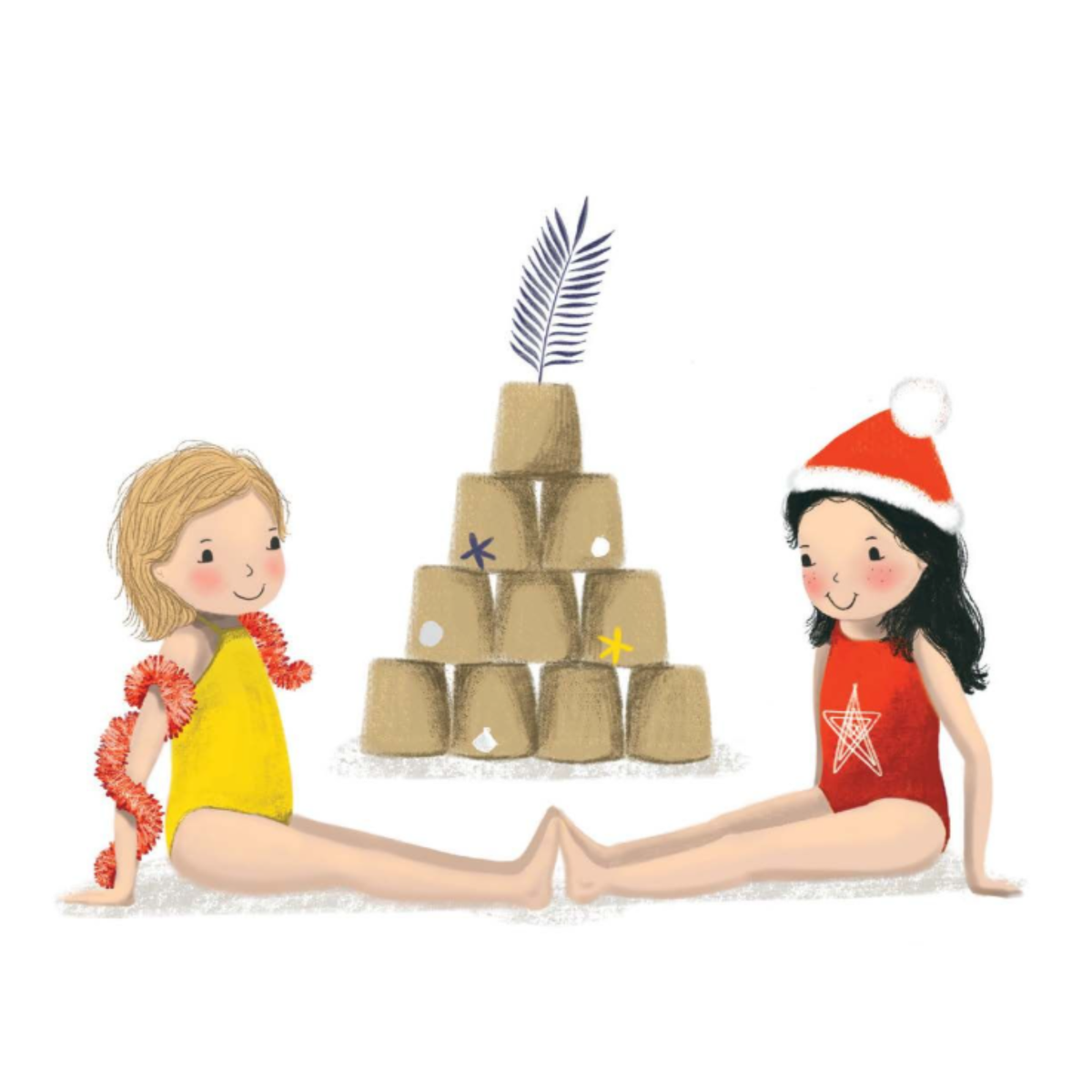 NUOVO - "CHRISTMAS SANDCASTLE" SMALL GREETING CARD