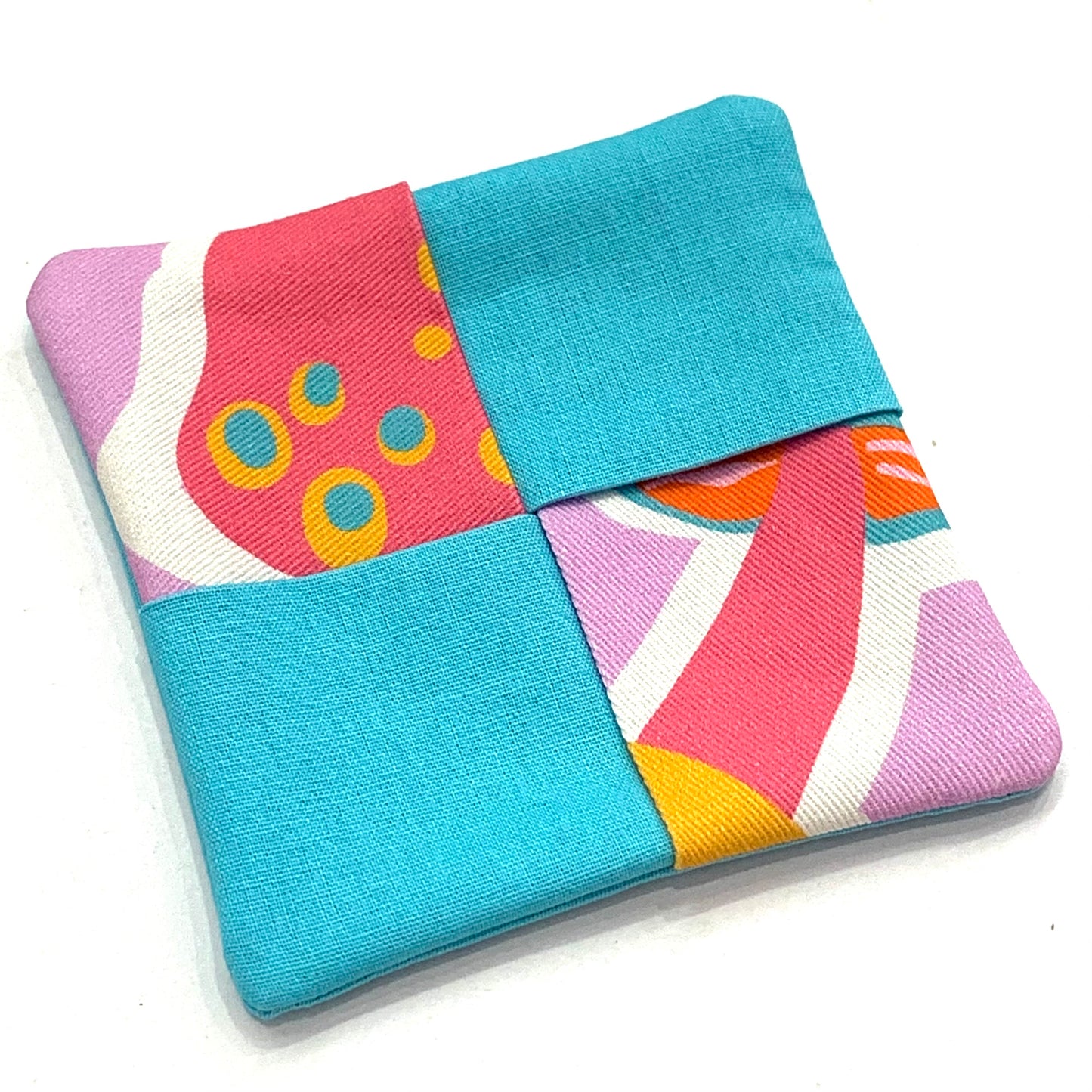 MUMMA WHOOPEE- SINGLE WINE GLASS SLIPPER/COASTERS- Mushies & Blue