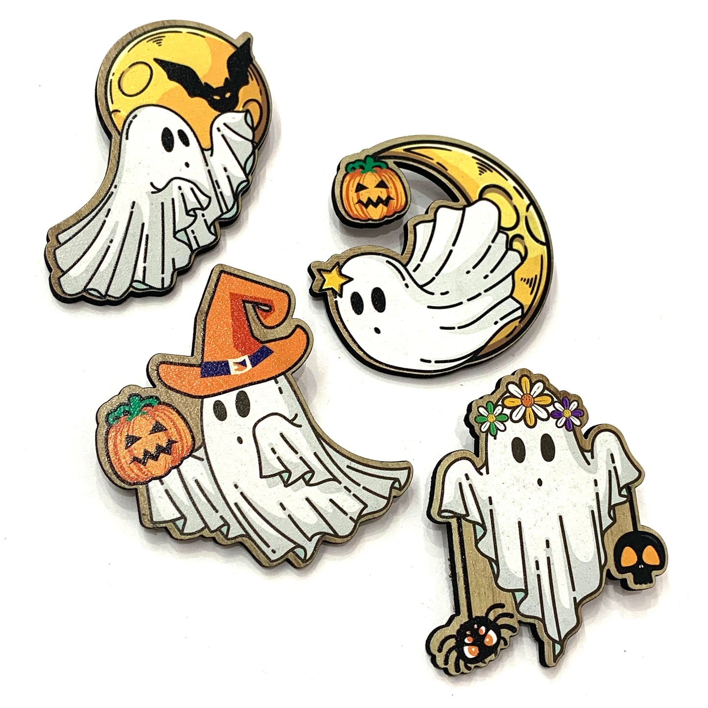 MAKIN' WHOOPEE - Moonlight Boo- Timber Halloween Brooch