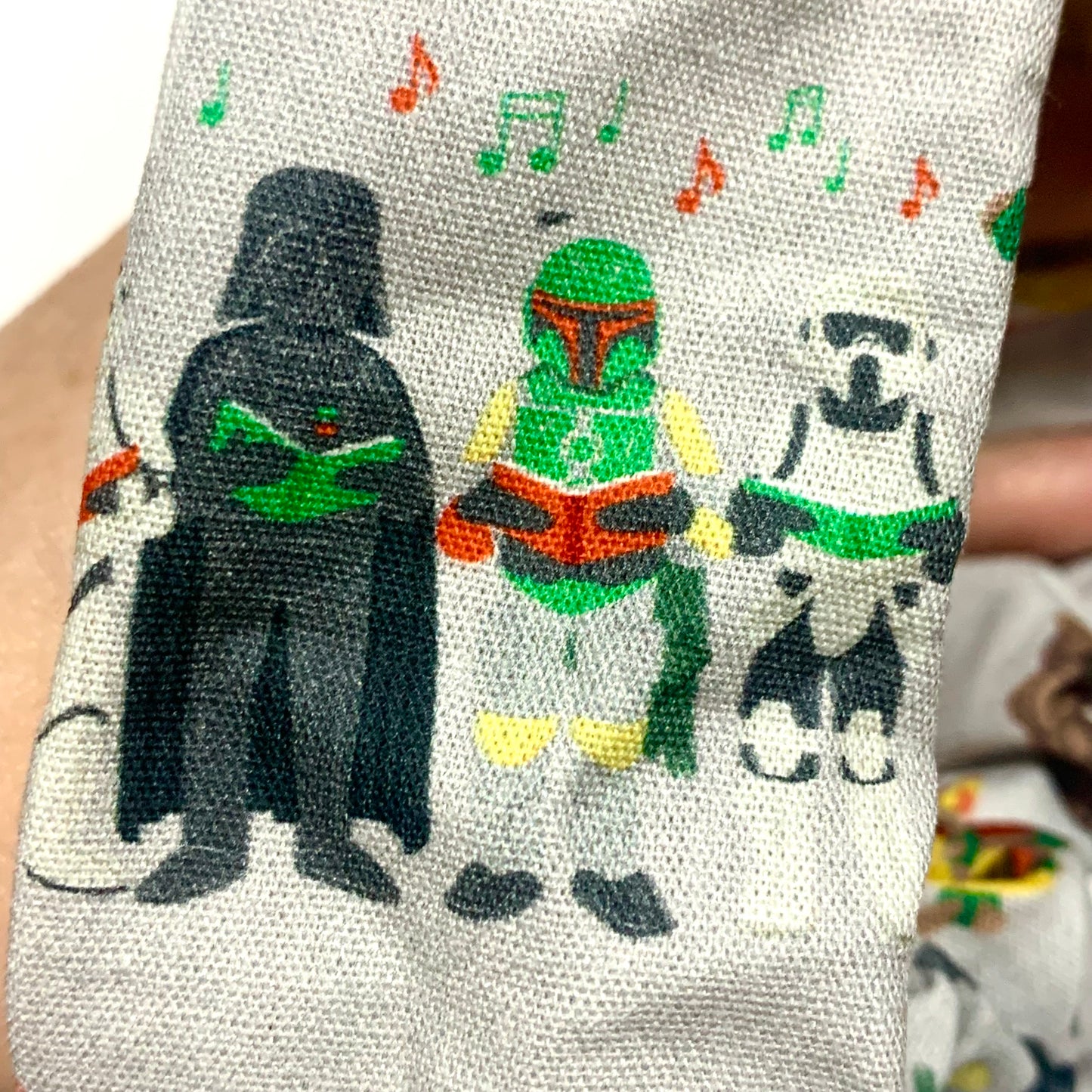 MUMMA WHOOPEE - Regular "Grey Star Wars"- Christmas Scrunchies