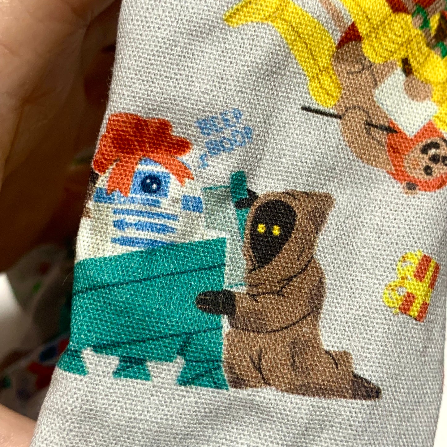 MUMMA WHOOPEE - Jumbo "Grey Star Wars"- Christmas Scrunchies