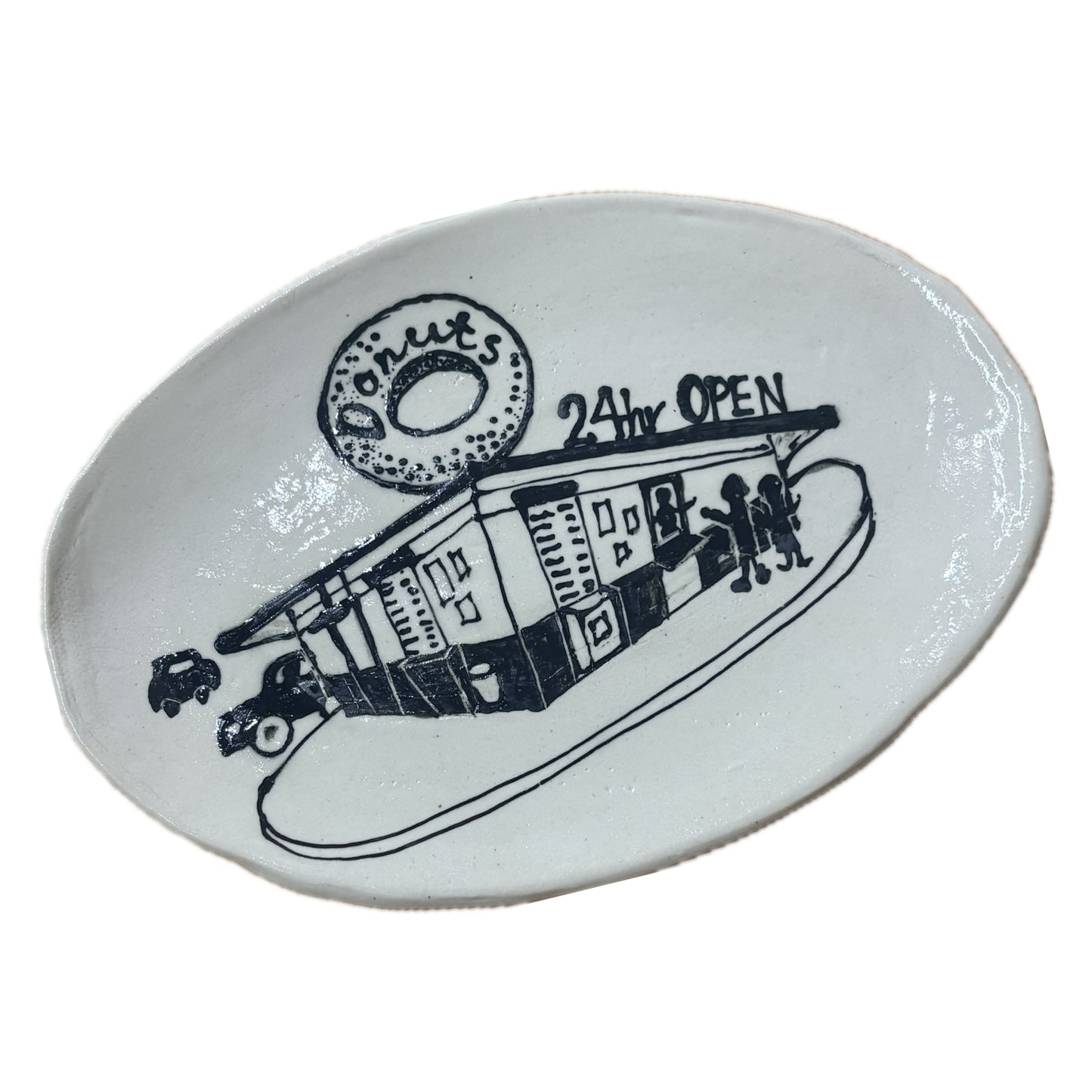 BELOVED POTTERY - Drawing Plate - Donut Shop