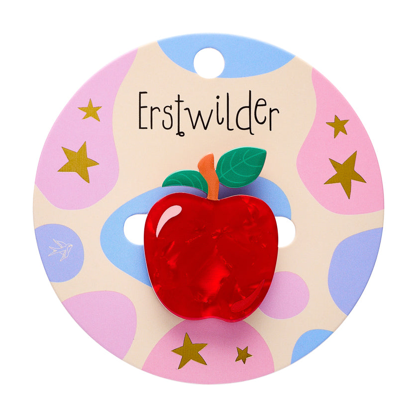 ERSTWILDER - Apple Simplified Mini Brooch - Pete Cromer Fairy Tales: Part 2