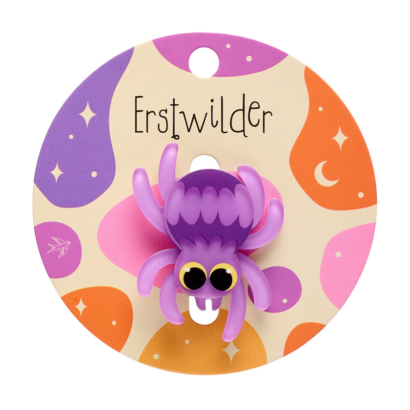 ERSTWILDER - "Web Crawler" Simplified Mini Brooch - Midnight Mischief