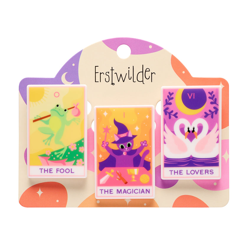 ERSTWILDER - Tarot Simplified Mini Brooch Set 3 piece - Midnight Mischief