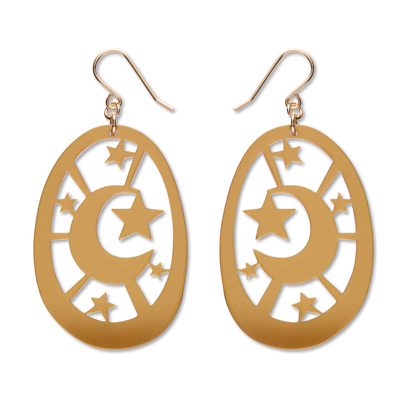 ERSTWILDER - Moonlight Drop Earrings Gold - Pete Cromer Fairy Tales: Part 2