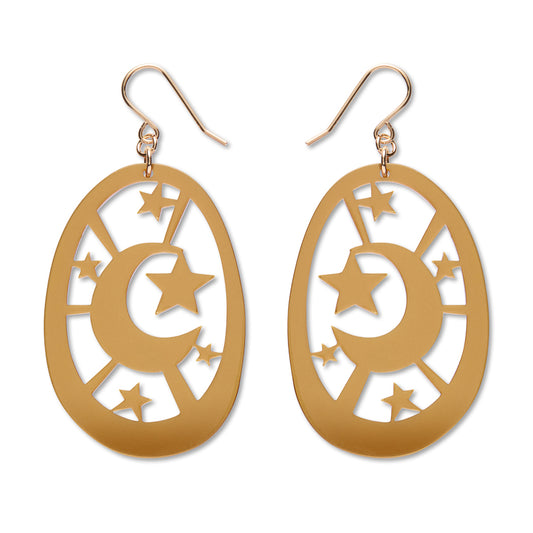 ERSTWILDER - Moonlight Drop Earrings Gold - Pete Cromer Fairy Tales: Part 2