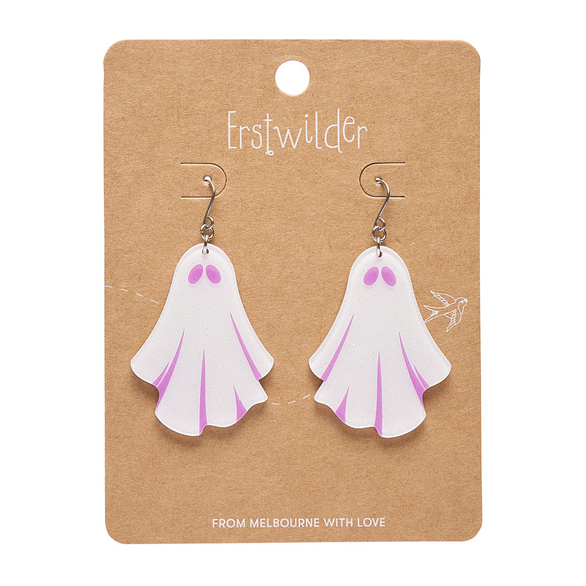 ERSTWILDER - Ghostie Drop Earrings - White- Midnight Mischief