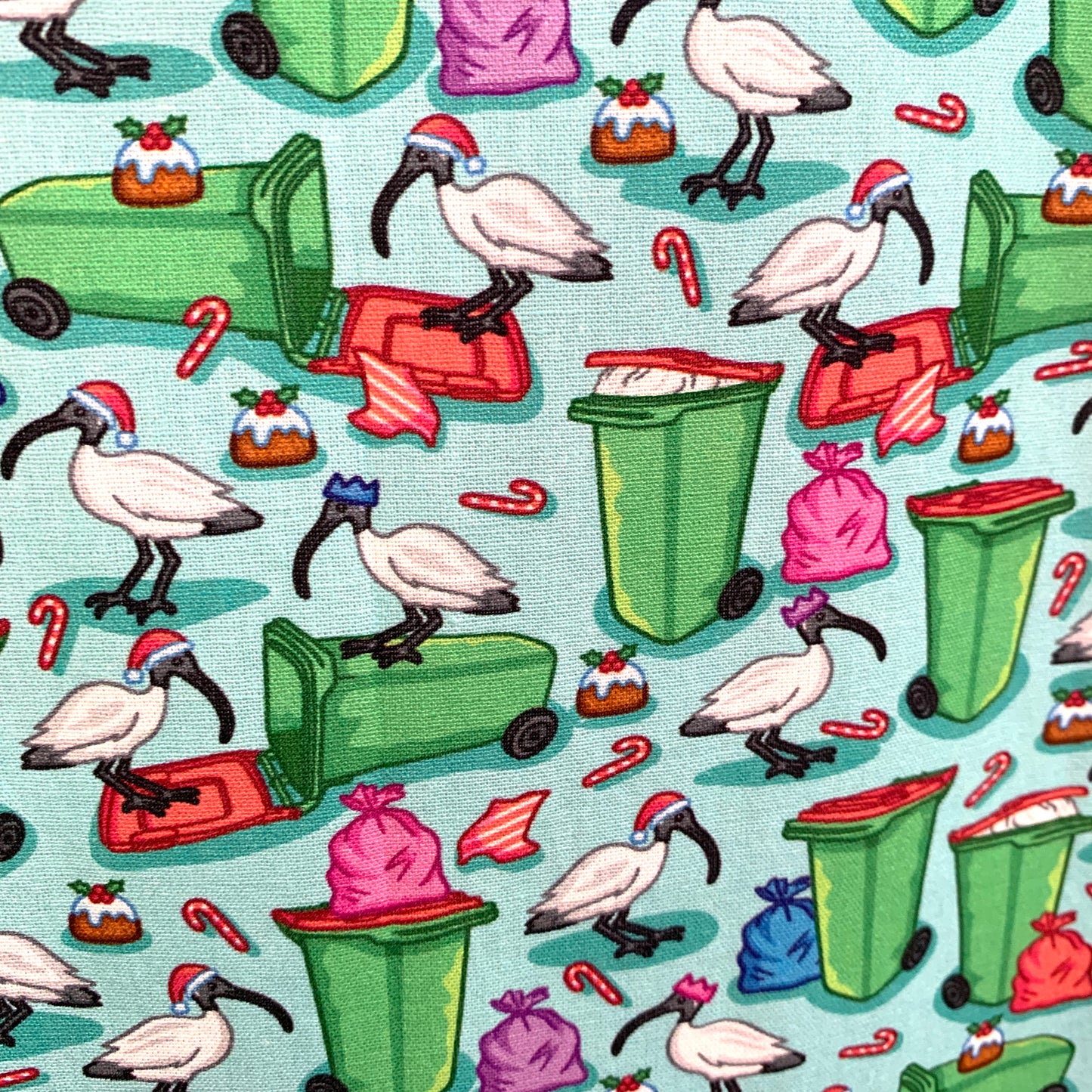 MUMMA WHOOPEE - "Bin Chicken (Ibis) & Checks" Christmas Apron