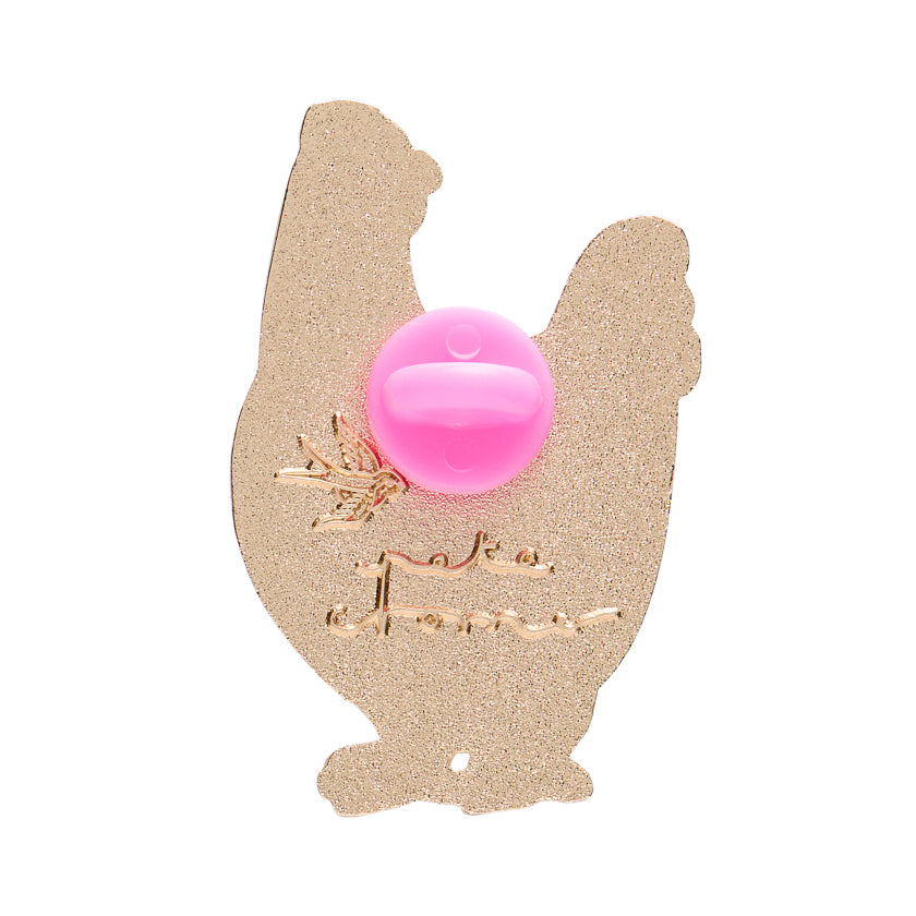 ERSTWILDER - Bessie the Chicken Enamel Pin - PETE CROMER COLLECTION