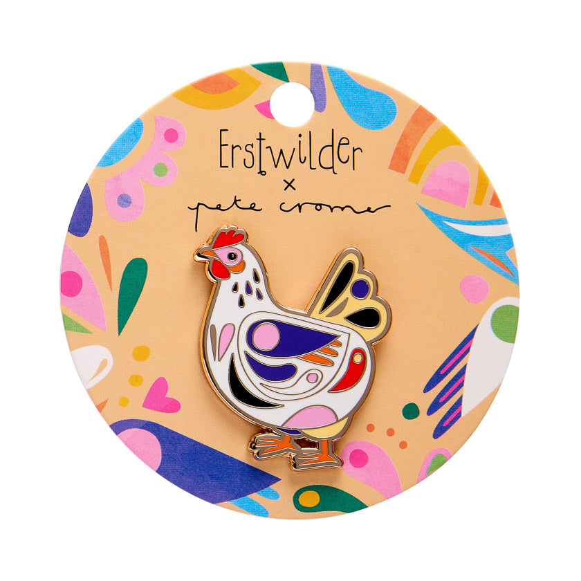 ERSTWILDER - Clara the Chicken Enamel Pin - PETE CROMER COLLECTION