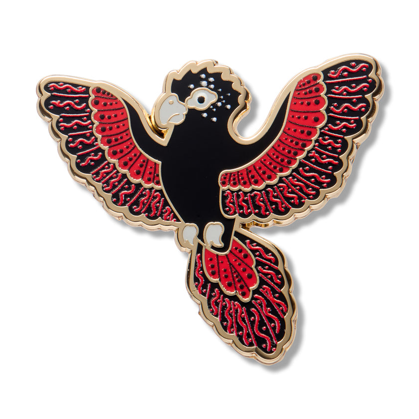 ERSTWILDER - "Kurri Kurri Marrpu" (Red-Tailed Black Cockatoo) Enamel Pin - BROOKE SUTTON COLLECTION