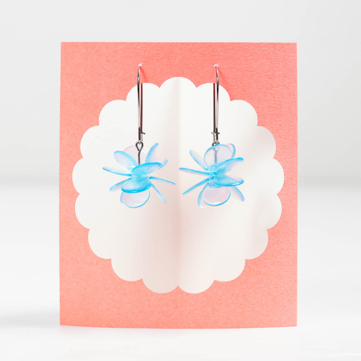 CLAIRE ISHINO- Light Blue Botanical Blossum Earrings