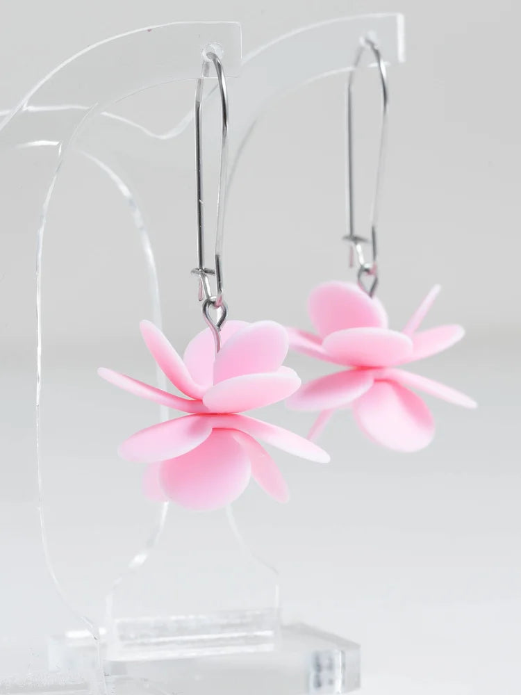 CLAIRE ISHINO- Botanical Candy Pink Blossum Earrings
