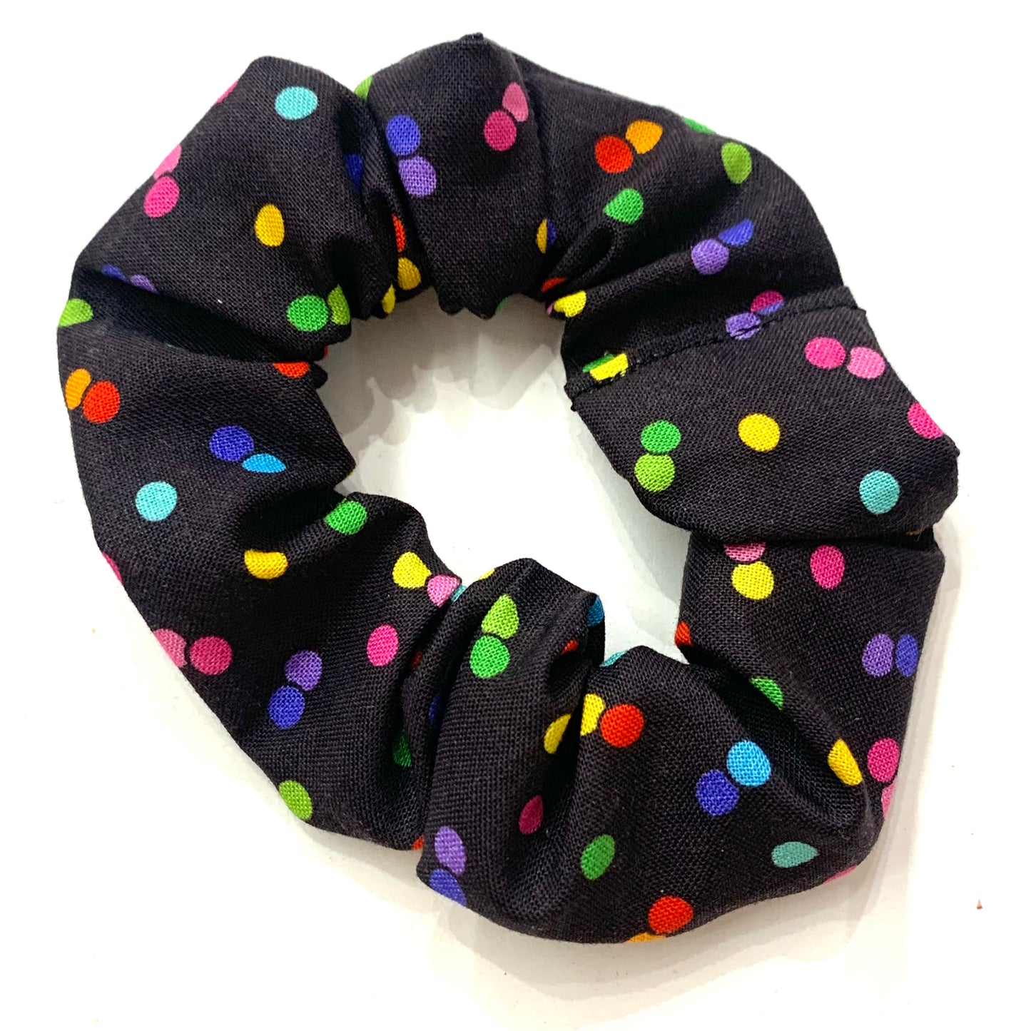 MUMMA WHOOPEE - "Black Confetti" REGULAR SCRUNCHIES