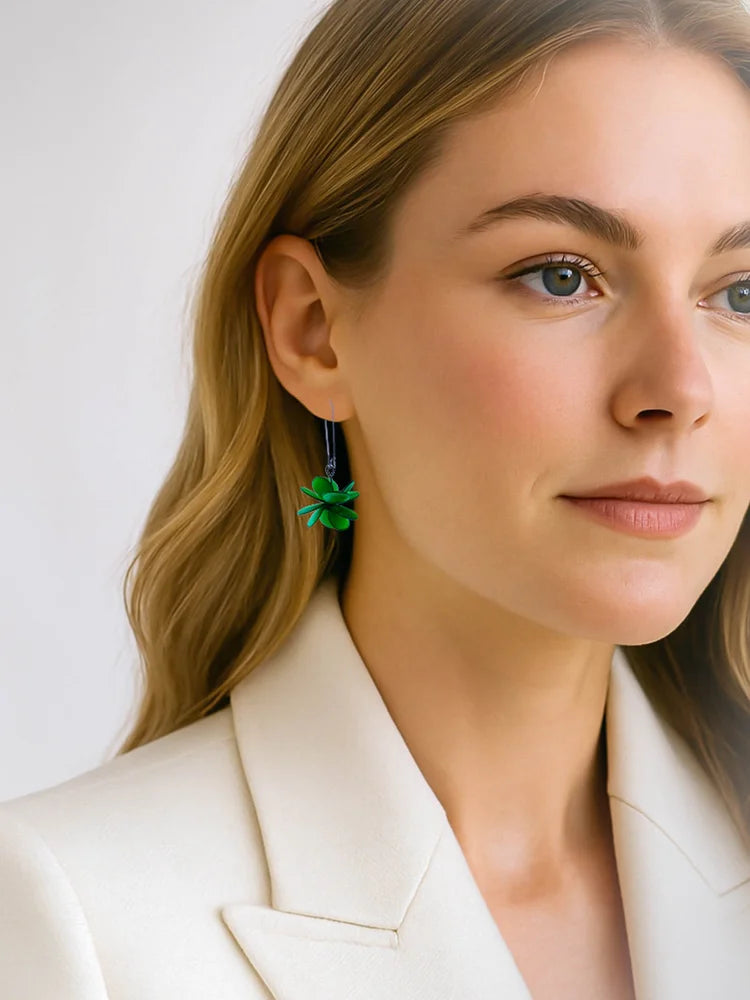 CLAIRE ISHINO- Botanical Candy Pink Blossum Earrings