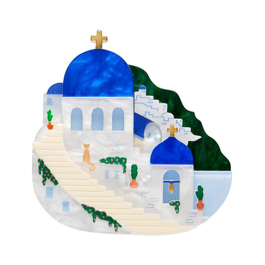 ERSTWILDER - " Santorini Sunsets" Brooch - A GREEK ODYSSEY COLLECTION