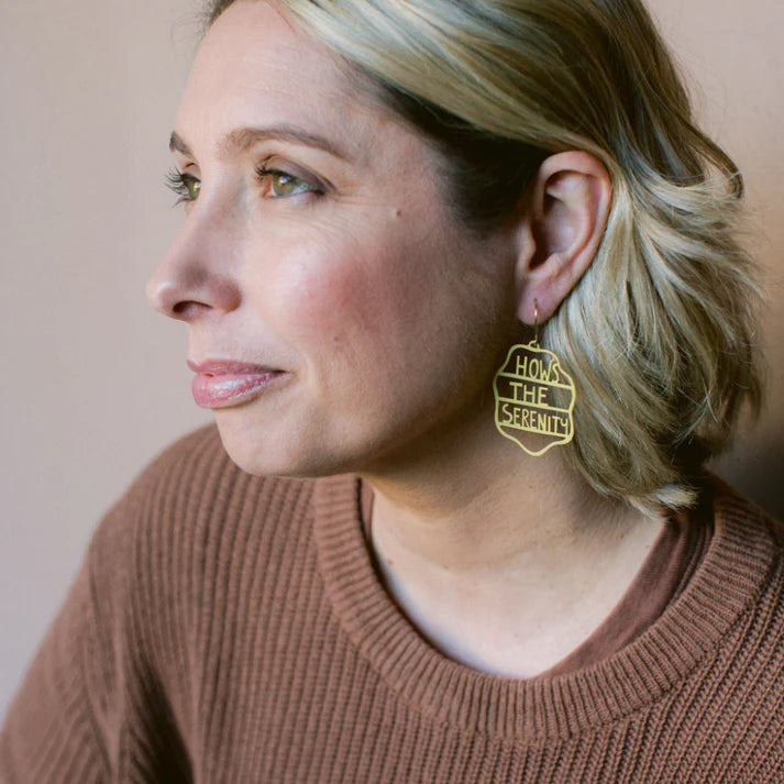 DENZ & CO - "How's The Serenity" earrings in Mustard