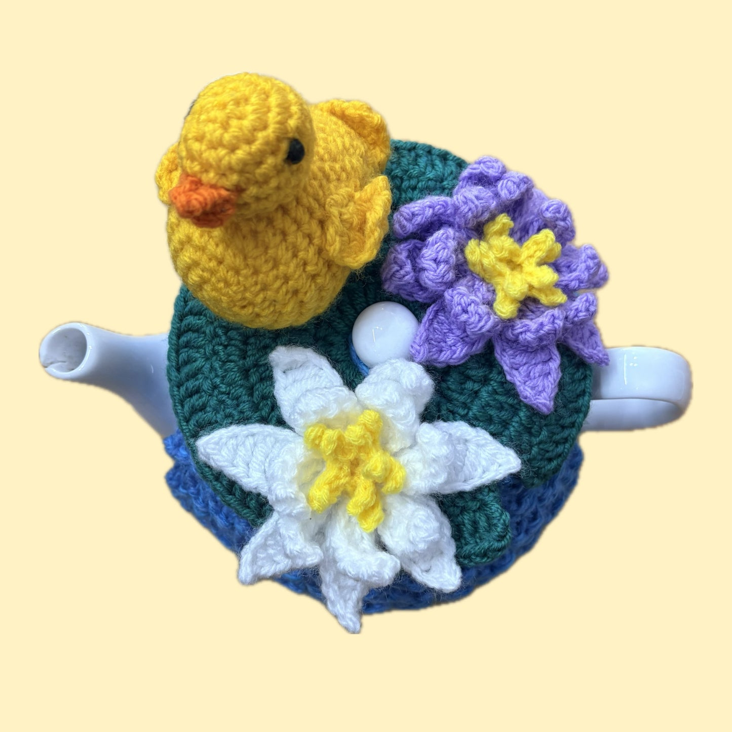 BEAKNITS- CROCHET TEA COSY - Ducky Pond