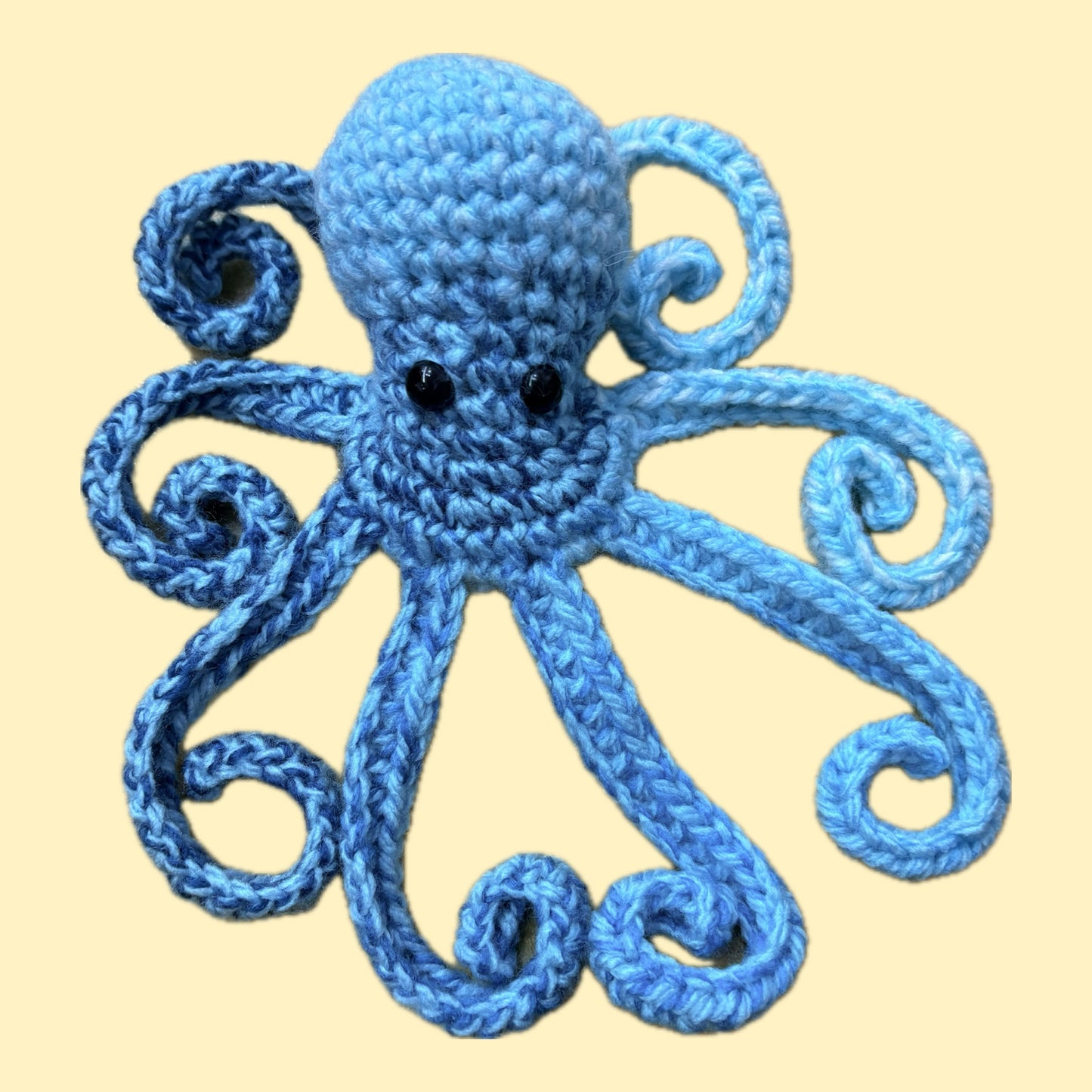 BEAKNITS- CROCHETED OCTOPUS- Dappled Blues