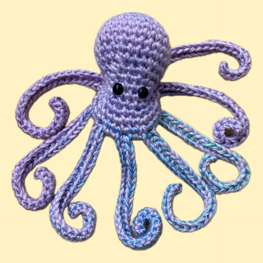 BEAKNITS- CROCHETED OCTOPUS- lavender dapples